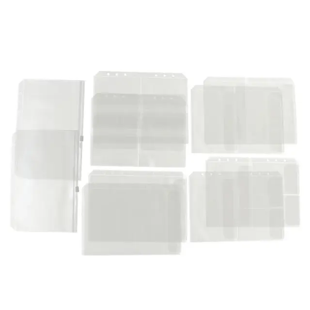 A6/A7 Size Clear PVC Binder Pockets Fit for  Notebook Documents Cards Collection