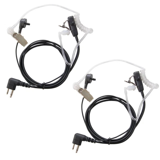 2-Pack 2-Pin Head Set for Motorola Radio AX CLS CP CT FD GP MU MV P RDU X Series