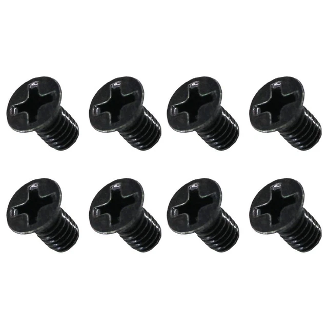 8PCS Black Flat Head Machine Screw M4 X 6mm Furniture Screws Portable   Home