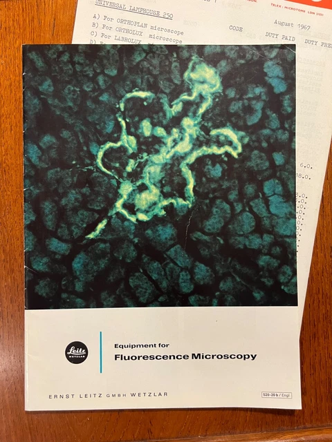ZEISS. FLUORESCENCE MICROSCOPY. Original Microscope Brochure. 1966 £19. ...