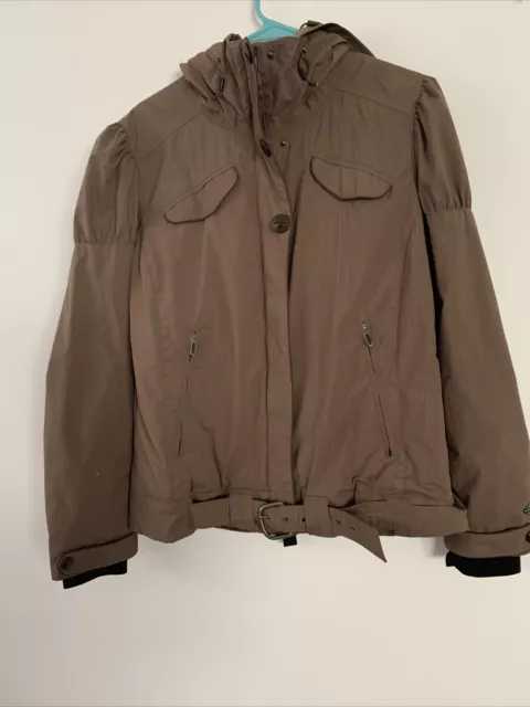 Columbia Jacket Womens M. Brown Parka Titanium Omni Tech Winter Coat