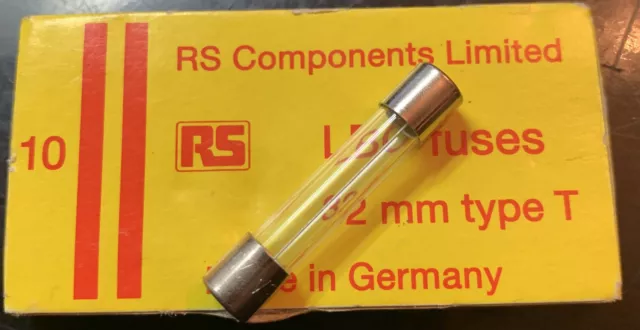 RS PRO 500mA T Glass Cartridge Fuse, 5 x 20mm