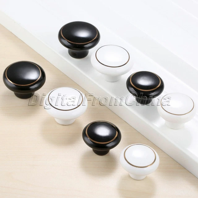 Useful 2pcs Ceramic Cabinet Knobs Cupboard Drawer Dresser Door Knob Pull Handle