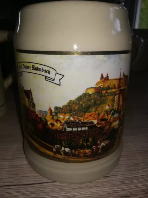 Bierkrug  Steinkrug  Bierseidel   Kulmbacher Reichelbräu  950 Jahre Kulmbach