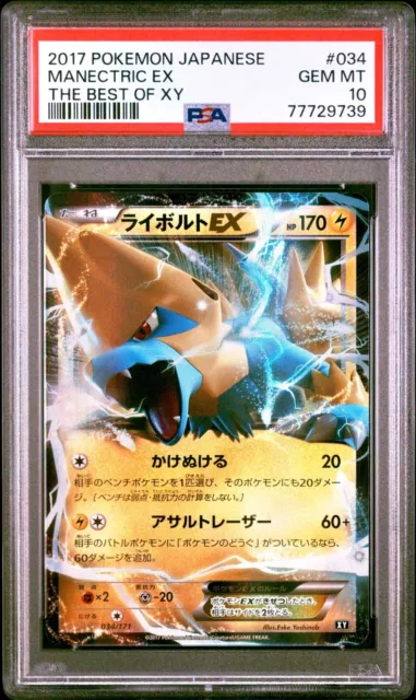 PSA 9 Mint Raikou 033/171 The Best of XY Reverse 2017 Japanese Card Graded