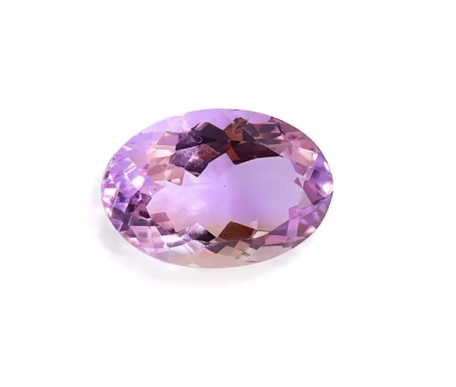 Coupe Ovale Naturel Bi Couleur Violet Jaune Amétrine 12.26ct Rare Pierre