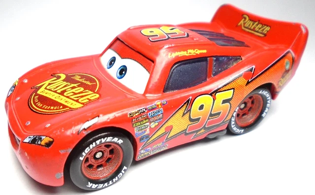 Medicated Rust Eze DISNEY PIXAR CARS Lightning Mcqueen Rust-Eze #95 Red 1:55 Diecast 2 7/8 ...