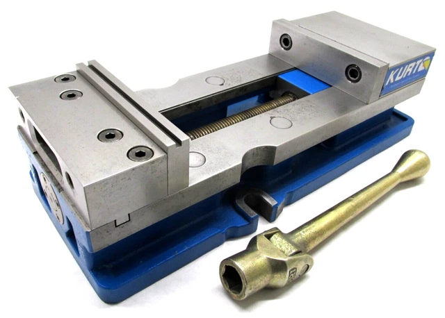 NICE! KURT ANGLOCK CROSSOVER 6" MILLING MACHINE VISE w/ JAWS & HANDLE - #DX6