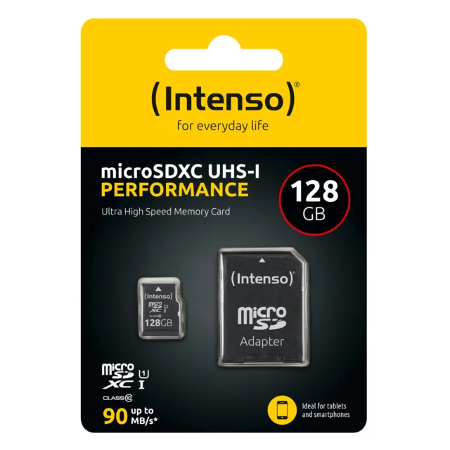 Micro sd 128gb Class 10 Intenso SDXC Speicherkarte UHS-I Performance Memorystick
