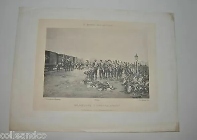 Big/Large Engraving a. S. E. a. N.Bern-Bellecour 1882 Maneuver Earrings 'em