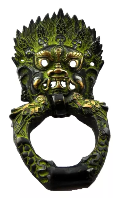 Bhairav Shape Antique Vintage Finish Handmade Brass Door Knocker Home Decor