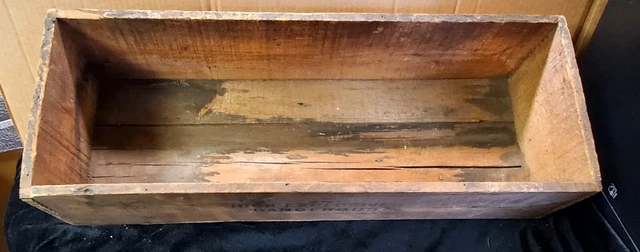Vintage Rare National Powder Company HIGH EXPLOSIVES Wood Box Crate Pennsylvania 9