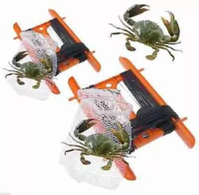 2 X CRABBING Line with CRAB NET On Reel Crab Bag Weight Fishing NO HOOKS  SAFE £4.99 - PicClick UK
