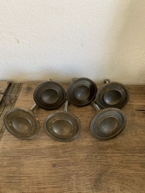 6 Boutons Rond De Tiroirs En Métal Meuble Commode Deco Rétro Vintage
