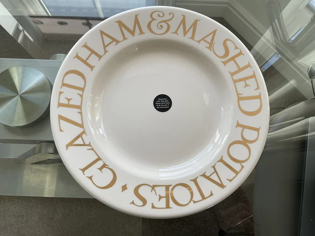 Emma Bridgewater Gold Toast & Marmalade 10.5" Plate New/1St Glazed Ham Potatoes