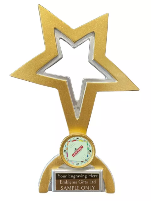 Monopoly (B) Classic Star Trophy Award Engraved Free