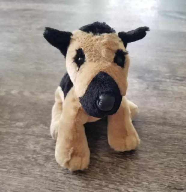 Ganz Webkinz GERMAN SHEPHERD Dog Plush Toy Black Brown HM146 No Code