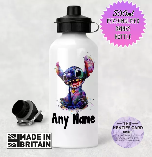 Personalised Disney's Lilo and Stitch Kids Sports Water Bottle Stitch Bottle V2