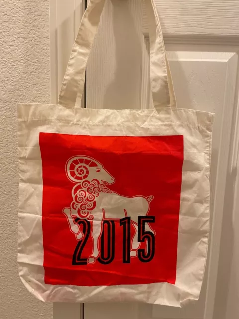 NEW Bloomingdales 2015 Tote Reusable Bag Year of the GOAT Ram Sheep