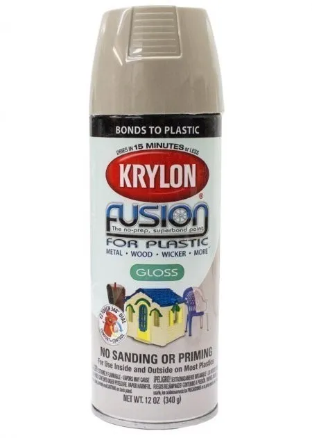 Krylon Fusion Plastic Paint 340gm - River Rock Gloss - AUS Seller