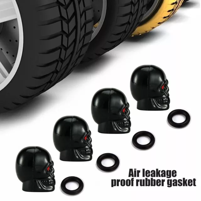 Skull Style Dust-proof Cover Tyre Accessories Valve Stem Cap Protective Cover