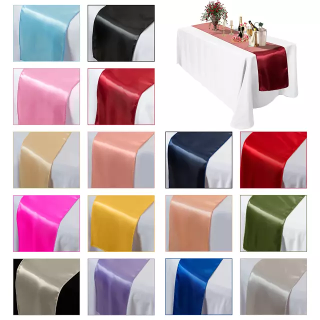 Satin Table Runner 28cm x 274cm Wedding Reception Banquet Party Table Decoration