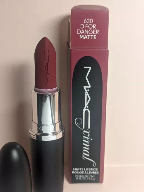 MAC macximal matte lipstick 630 D For Danger / Full size /NEW Releases!