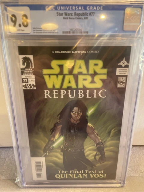 Star Wars Republic #77 Cgc 9.8 Quinlan Vos Final Test Clone Wars Comic