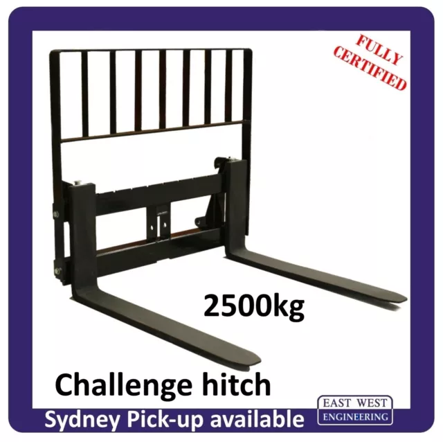 CHALLENGE Style QUICK HITCH PALLET FORKS with LOADGUARD, 2500kg, Certified