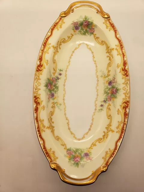 Vintage Noritake Linden 8.75" Oval Celery Dish Bone China Japan