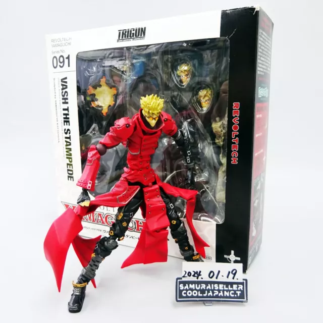 Kaiyodo Revoltech Yamaguchi Trigun Vash the Stampede Figure #091 Japan Used