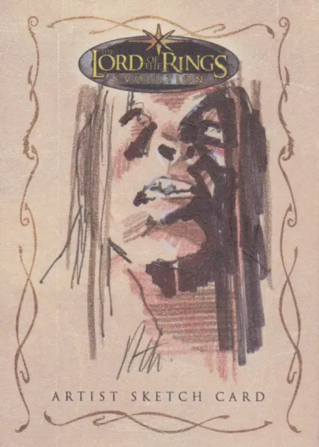 2006 Lord Of The Rings Evolution Artist Sketch Card By Robert Teranishi 1/1