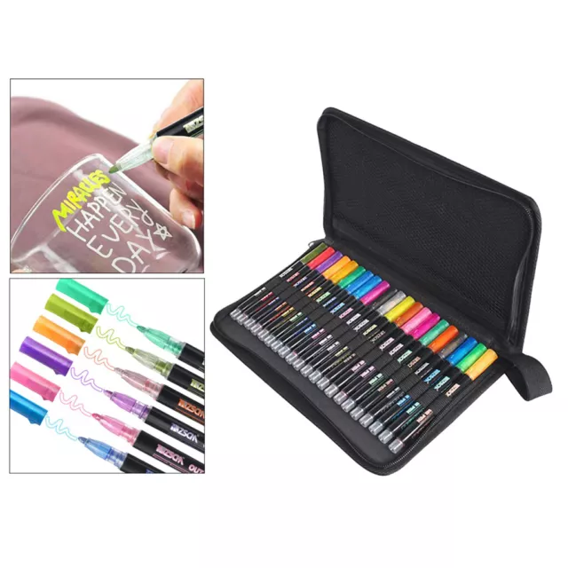 Self-outline   Markers 21 Colors Double Line Pens for Card Making Crafts