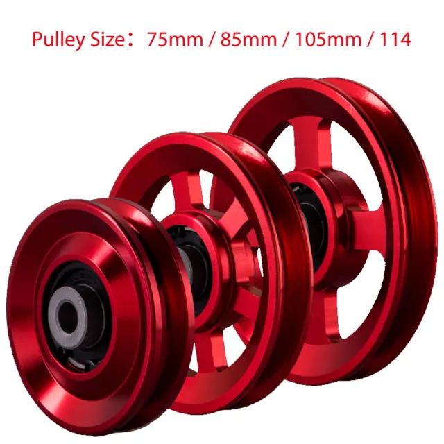 75/105/114mm Universal Bearing Pulley Wheel Cable Gym Fitness Equipment Aluminum