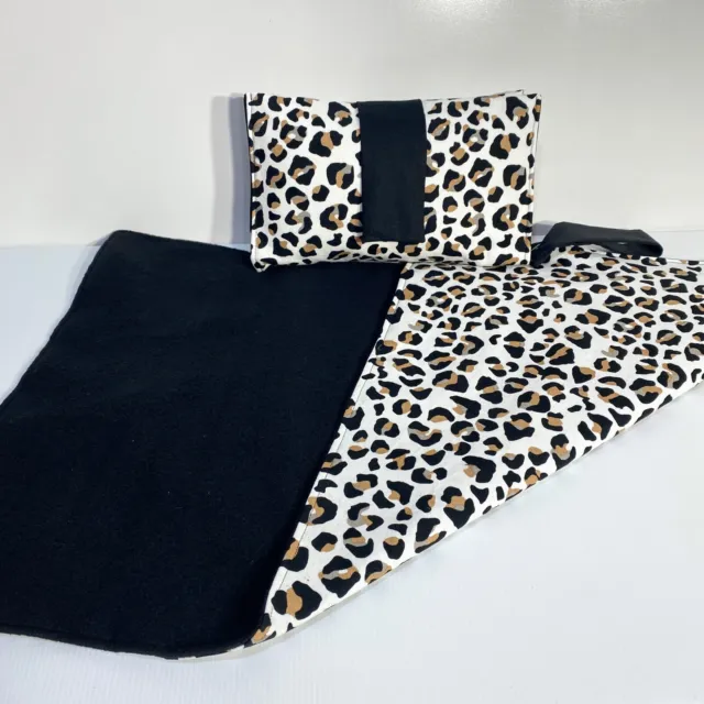 Nappy wallet diaper clutch baby diaper bag change mat set Leopard print