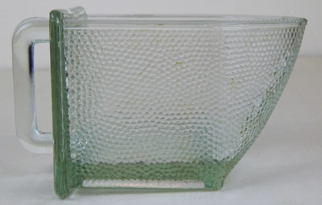 Large Vintage Gerrix Glass Scoop Drawer 6" L x 4" W x 4" H   Germany
