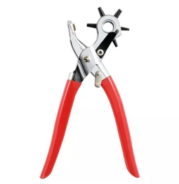 Revolving Leather Punch Plier 6 Size DIY Belt EYELET Hole Puncher Tool