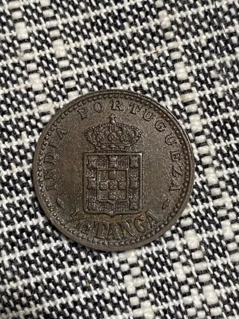 1903 1/12 Tanga Portuguese India Coin Carlos