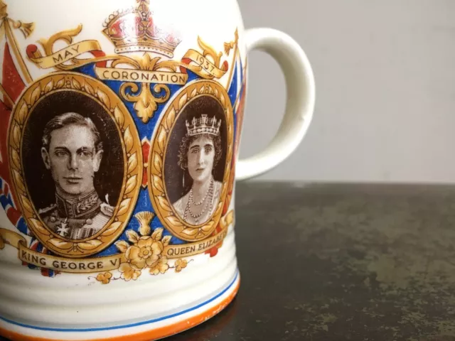 Vintage KING GEORGE VI QUEEN ELIZABETH May 1937 CORONATION Mug 3