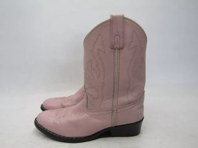 Masterson Youth Size 3 D Pink Leather Western Cowboy Boots