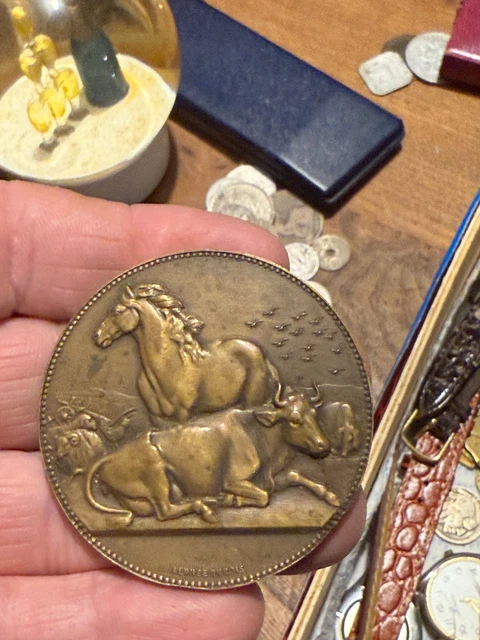 Médaille En Bronze Agricole XIXe Siècle - Alphée Dubois, 50 Mm, 61.55 G