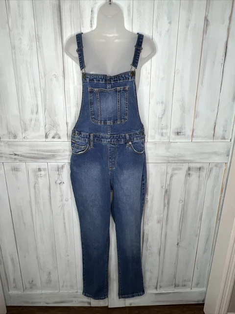 Womens Universal Thread Medium Wash Straight Leg Overalls 90S Y2K Size 6/28R