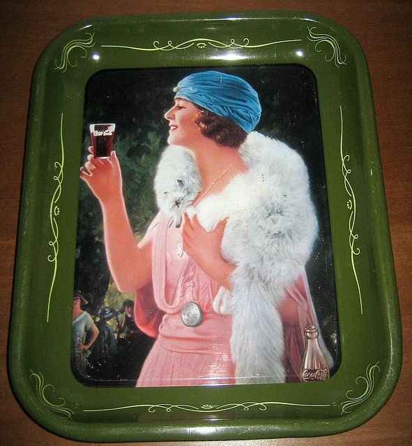 VASSOIO COCA COLA Numerato da collezione stile Liberty in metallo Vintage anni70