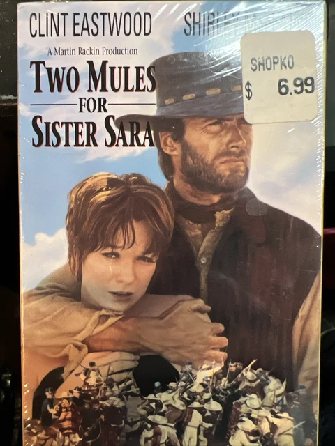 TWO MULES FOR Sister Sara: VHS, 1969 Clint Eastwood, Shirley MacLaine