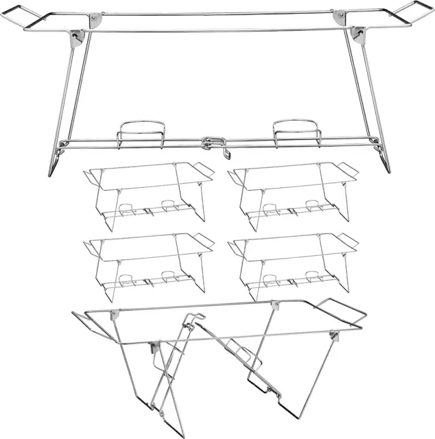 Foldable Chafing Wire Rack Buffet Stand - 6 Pack Full Size Racks for Dish Servin