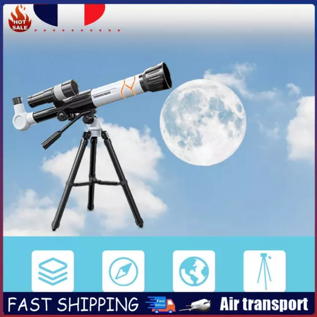 Télescope d'astronomie pour enfants, 40 lentilles X, optique multicouche avec tr