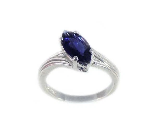 Iolite Ring 1ct+ 19thC Sacred Gem to Roman King of Gods Jupiter Zeus Middle Ages