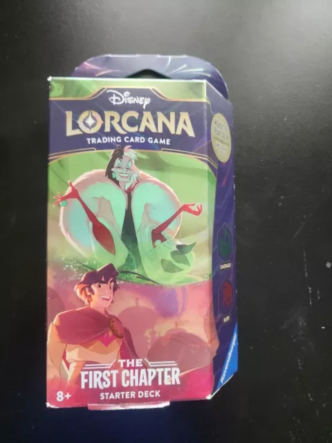 Disney Lorcana TCG  First Chapter Ruby  Emerald Starter Deck New Factory Sealed