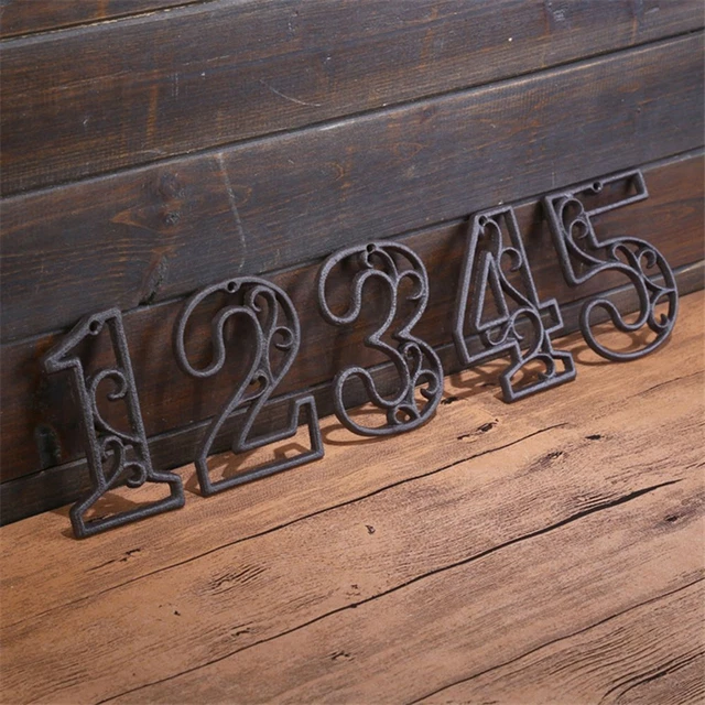 Props House Address Wrought Iron Numerals Iron Cast Numbers Door Number