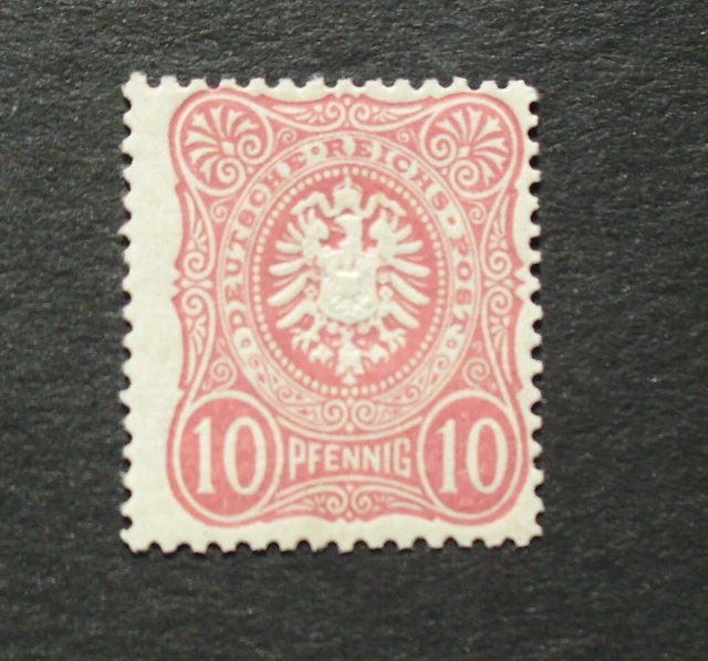 1880Mi:120,-MiNr 41 Ia "10 PFENNIG" Frühauflage lebh.rosarot POSTFRISCH gepr BPP